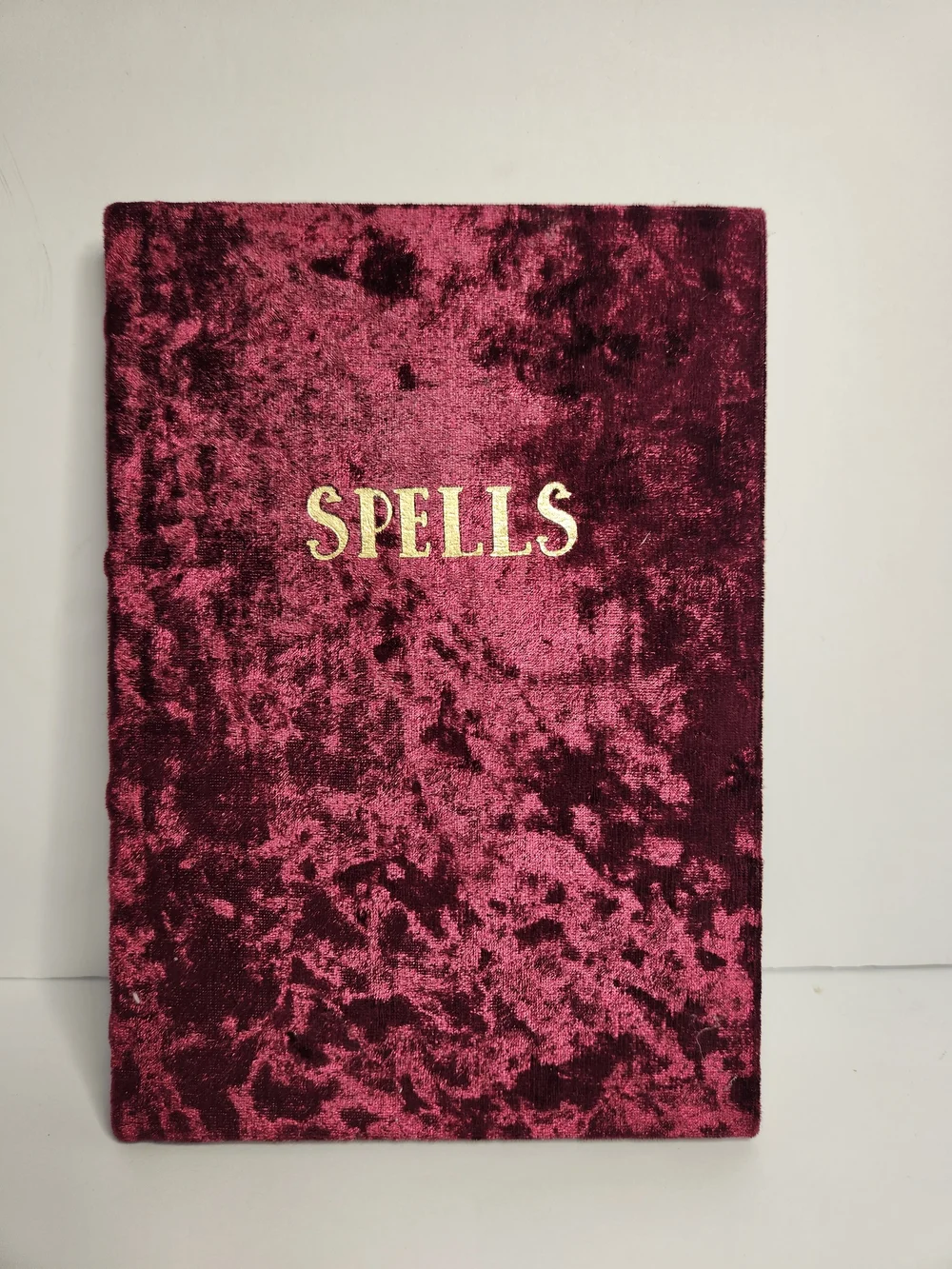 Velvet 'Spells' Journal - Burgundy - Make Your Own Grimoire!